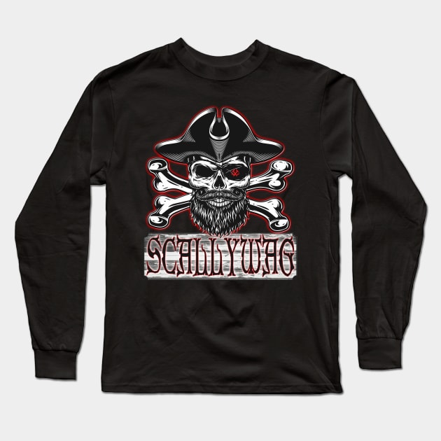 Scallywag Salty Bones Long Sleeve T-Shirt by Turnbill Truth Designs